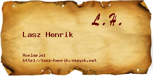 Lasz Henrik névjegykártya